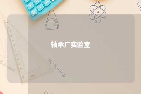 轴承厂实验室 